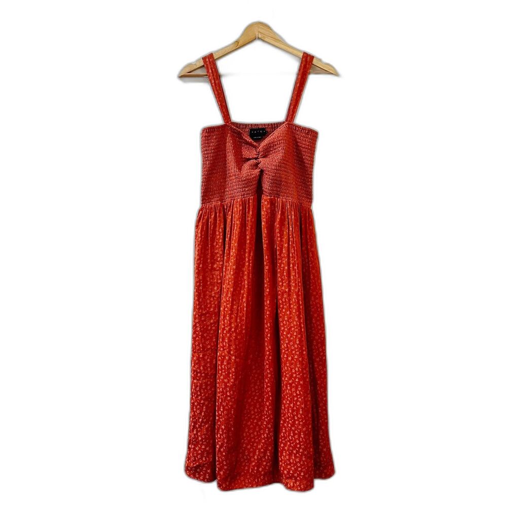 Hatch rust orange Red Midi Dress